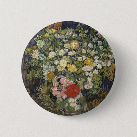 つぼの花のフィンセント・ファン・ゴッホ|の花束 缶バッジ (正面)