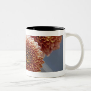 つぼの花の高角の眺め ツートーンマグカップ