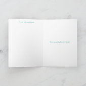 つぼの花を持つNotecardありがとう サンキューカード (内部)