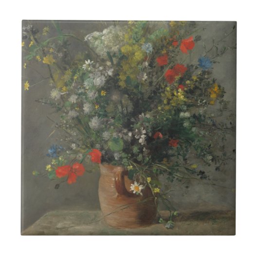 つぼの花、c.1866 タイル (正面)
