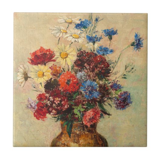つぼの花、c.1910 タイル (正面)