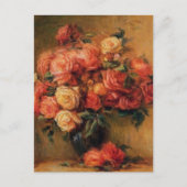 つぼの静物画のルノアールのバラ ポストカード (正面)