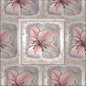 つぼみから咲く百合の花 ファブリック (タイル)