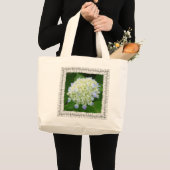 つぼみが開き始めた花 ラージトートバッグ (正面(商品))