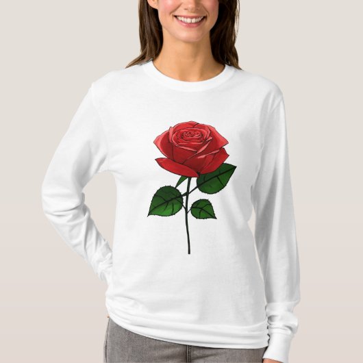 つぼみローズスケッチTシャツ Tシャツ (正面)