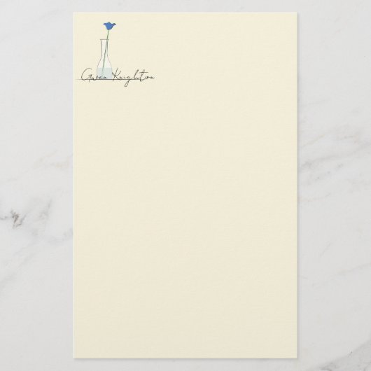 つぼみ花瓶文具 便箋 (正面)