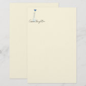 つぼみ花瓶文具 便箋 (正面/裏面)