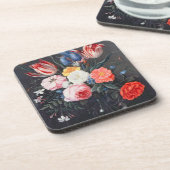 つぼ1661年の花のT32511静物画(見て下さい コースター (左側)