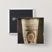 つぼ、スタイルI、Susaから、イラン、5000-4000紀元前に 缶バッジ (正面&裏面)