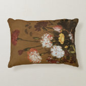 つぼ、ヴィンテージのバロックの花の静物画の花 アクセントクッション (正面)