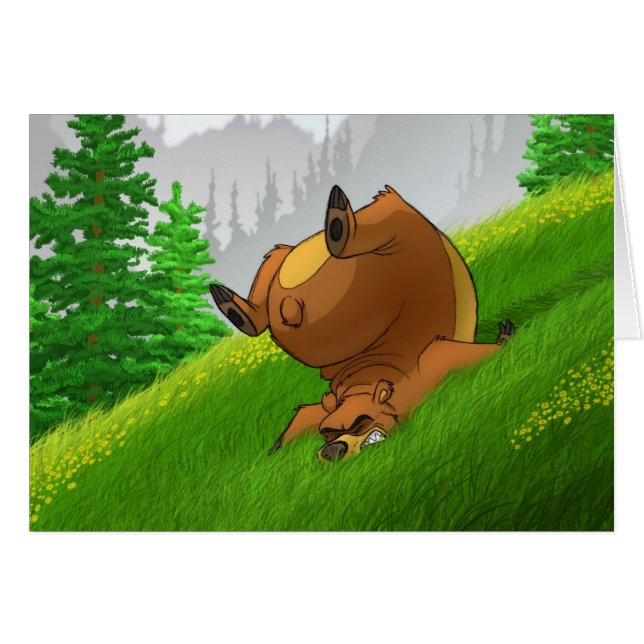 つまずいたくまカード (正面横)