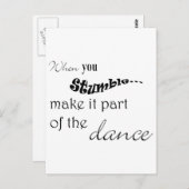 つまずいたらダンスの一部にする ポストカード (正面/裏面)