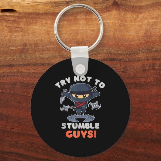 つまずき男の忍者ゲームつまずき男Tee Kids キーホルダー (正面)
