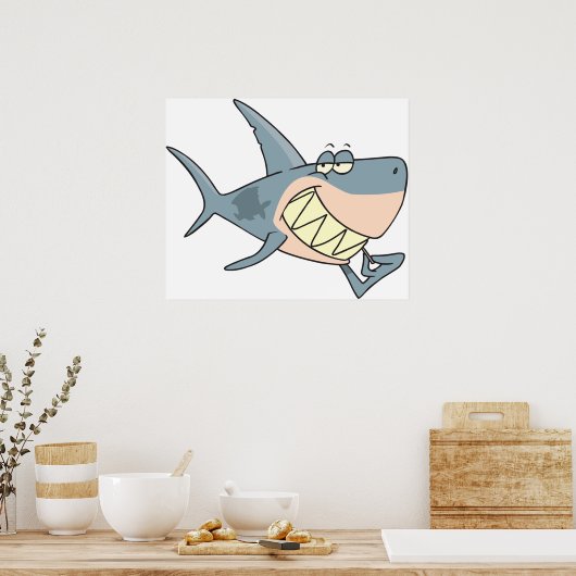 つまようじポスターを使ったサメ ポスター (キッチン)