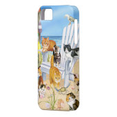 つまらない子ネコのiPhone SEおよびiPhone 5/5sの箱を浜に引き上げて下さい Case-Mate iPhoneケース (裏面左)