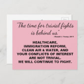 つまらない戦いのためのトランプの時間は抵抗オーバー ポストカード (正面/裏面)