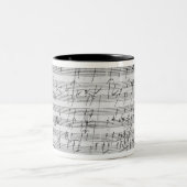 つまらない物の傑作のための自筆のスコアシート ツートーンマグカップ (中央)