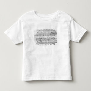 つまらない物の傑作のための自筆のスコアシート トドラーTシャツ