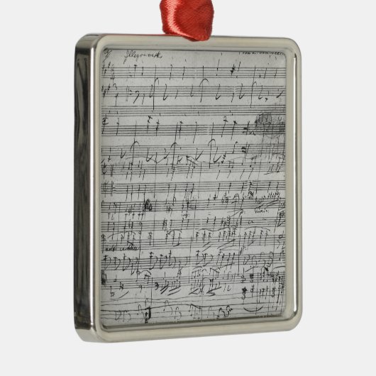 つまらない物の傑作のための自筆のスコアシート メタルオーナメント (右)