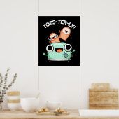 つま先おもしろい指プリン濃いBG ポスター (キッチン)