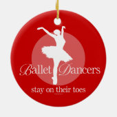つま先で(バレエ) セラミックオーナメント (裏面)