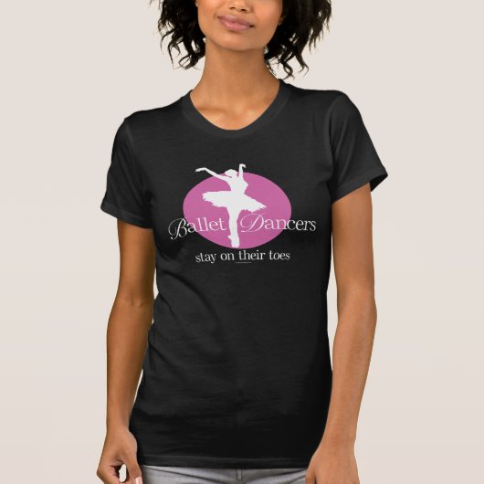 つま先で（バレエ） Tシャツ (正面)