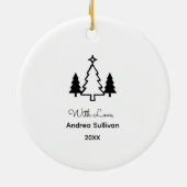 つま先の下モダンで セラミックオーナメント (裏面)