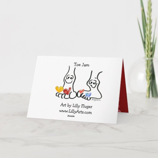 つま先の込み合いのバレンタインの漫画カード シーズンカード (裏面)