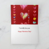 つま先の込み合いのバレンタインの漫画カード シーズンカード (内部)