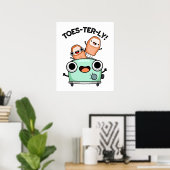 つま先を指おもしろい張るパン ポスター (ホームオフィス)