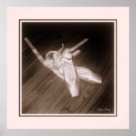 'つま先シューズ'パネルプリント(バラ) ポスター (正面)