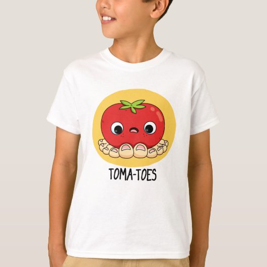 つま先パンおもしろい入りトマト Tシャツ (正面)