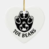 つま先豆 – 黒豆 セラミックオーナメント (裏面)