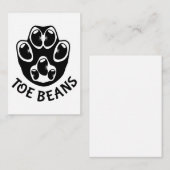 つま先豆 – 黒豆 ノートカード (正面/裏面)