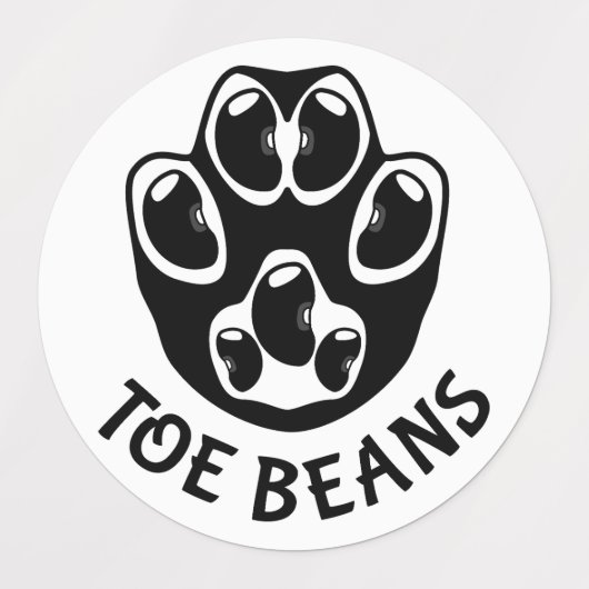 つま先豆 – 黒豆 ラベル (デザイン2)