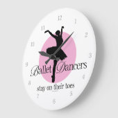 つま先(バレエ) ラージ壁時計 (傾斜)