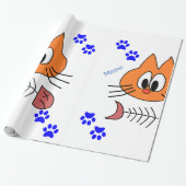 つやのあるラッピング紙ニャオナマズ ラッピングペーパー (アンロールド)