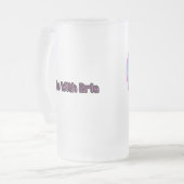 つや付きマグ付き本 フロストグラスビールジョッキ (正面左)