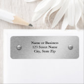 つや消しアルミニウムとねじ差出人住所ラベル ラベル (インサイチュ)