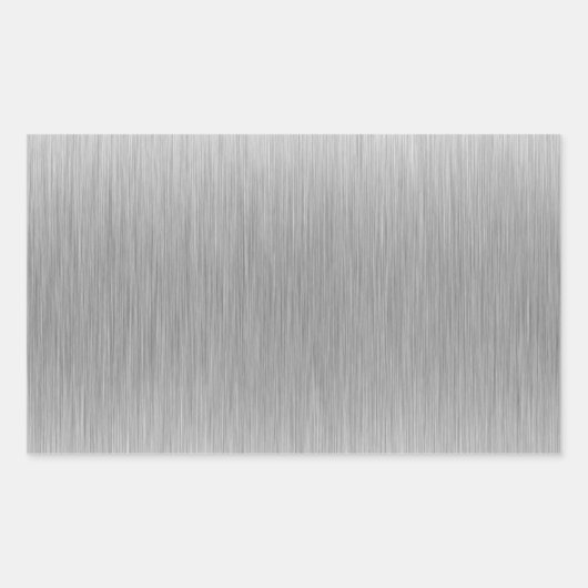つや消しアルミニウムステンレス鋼テクスチャ 長方形シール (正面)
