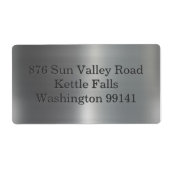 つや消しアルミニウム ラベル (正面)