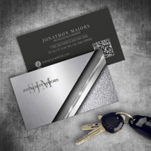 つや消しクローム&ストーンモノグラムID1042