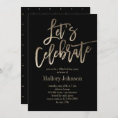 つや消しグライマーレッツ祝パーティの招待状 招待状 (正面/裏面)