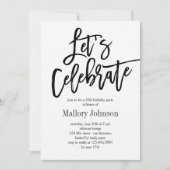 つや消しグライマーレッツ祝パーティの招待状 招待状 (正面)