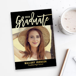 つや消しグライマー箔卒業招待状カード 箔招待状