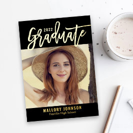 つや消しグライマー箔卒業招待状カード 箔招待状