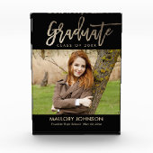 つや消しグライマー編集可能カラー卒業ブロック フォトブロック (正面)