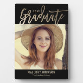 つや消しグライマー編集可能カラー卒業プラーク フォトプラーク (正面)