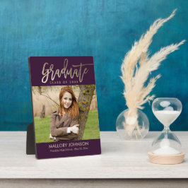 つや消しグライマー編集可能カラー卒業プラーク フォトプラーク