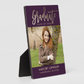 つや消しグライマー編集可能カラー卒業プラーク フォトプラーク (側面)